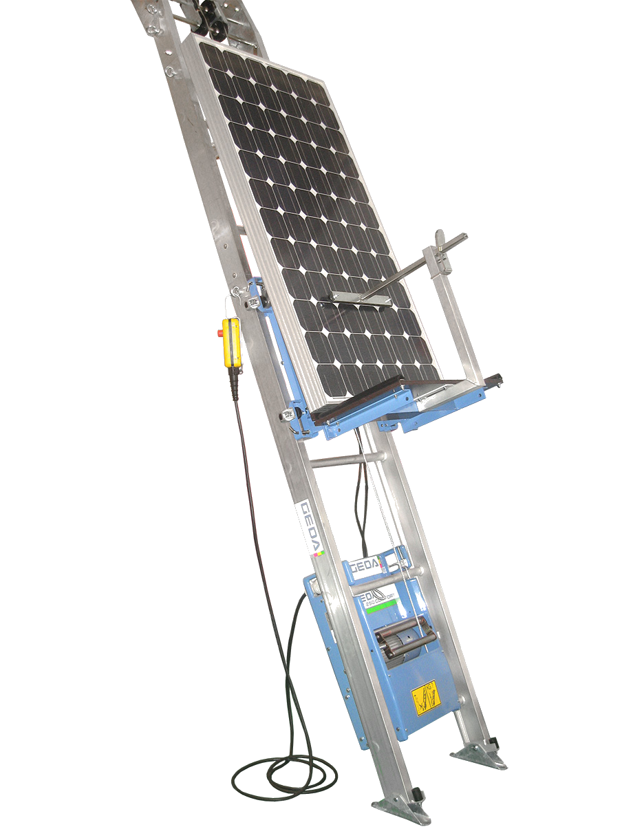 Výtah pro přepravu solárních panelů GEDA - Solarlift